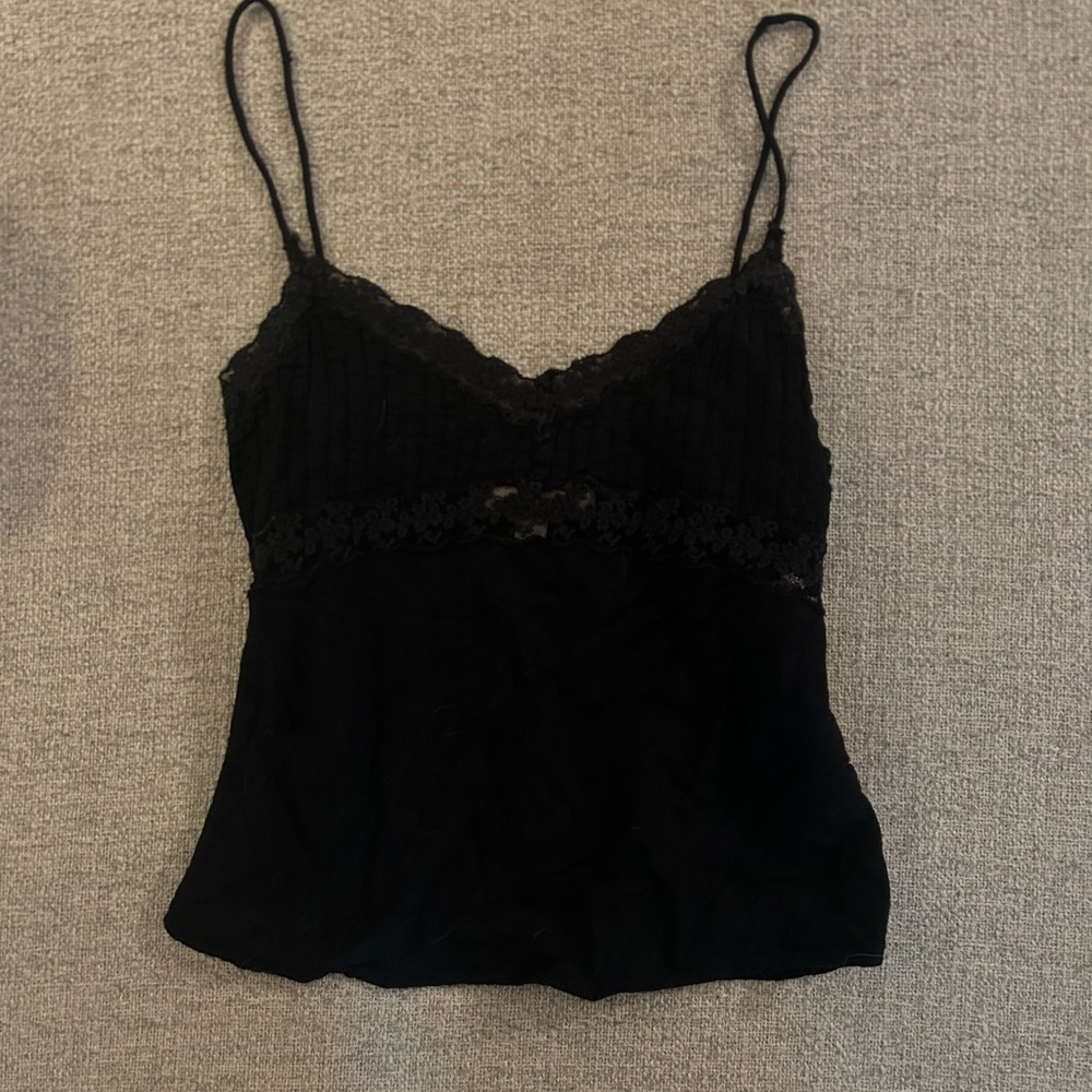 Urban Outfitters Black Lace Trim Camisole